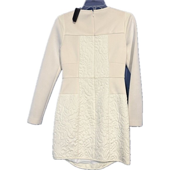 NWT Tibi Matron Quilted Panel Dress Ivory / Blush Sz 2 - Picture 2 of 5